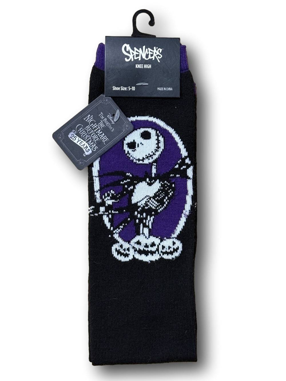 3/$20 Jack Skellington The Pumpkin King Funny Novelty Knee High Socks - NWT